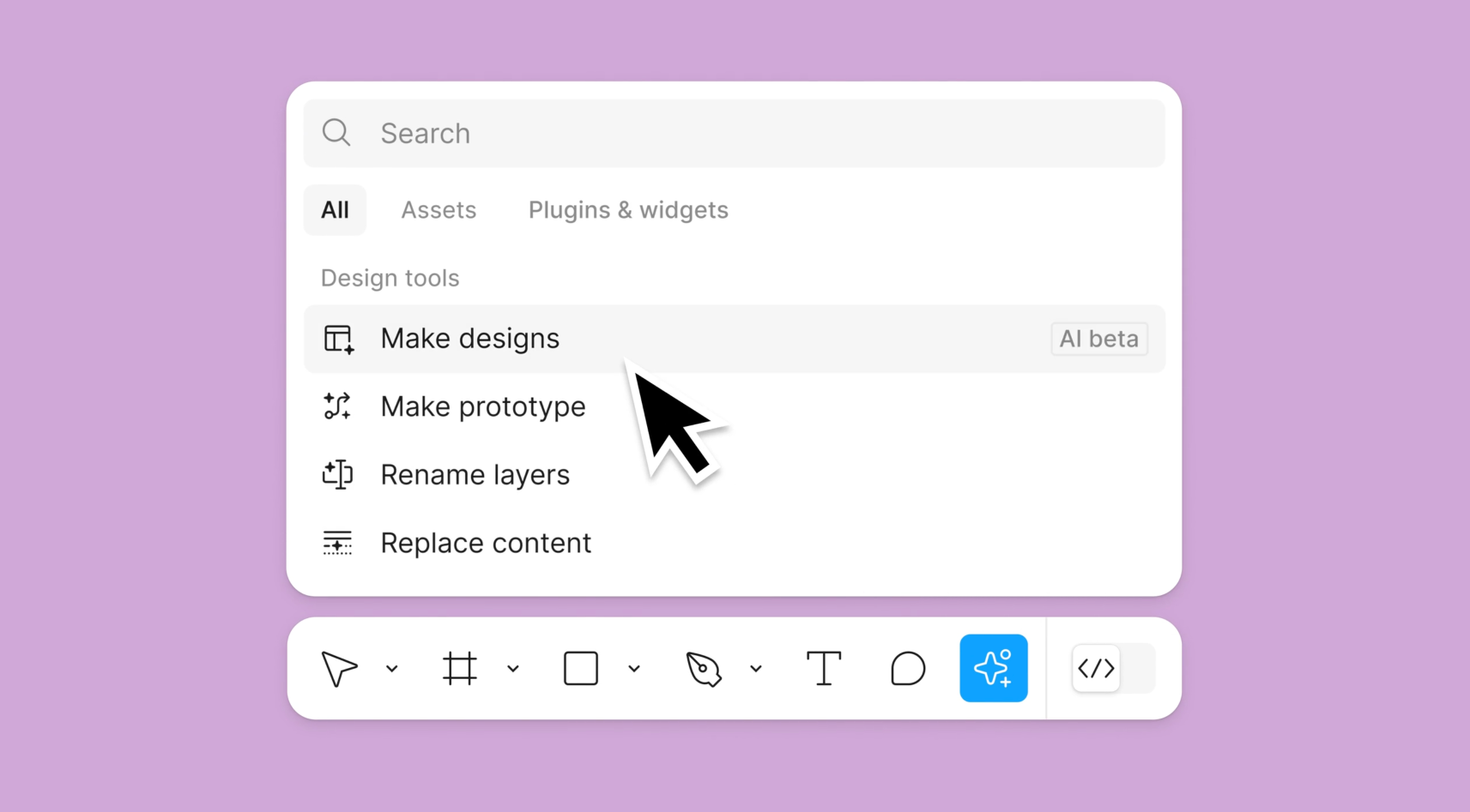 Figma beta tests a new feature that automatically generates design concepts.