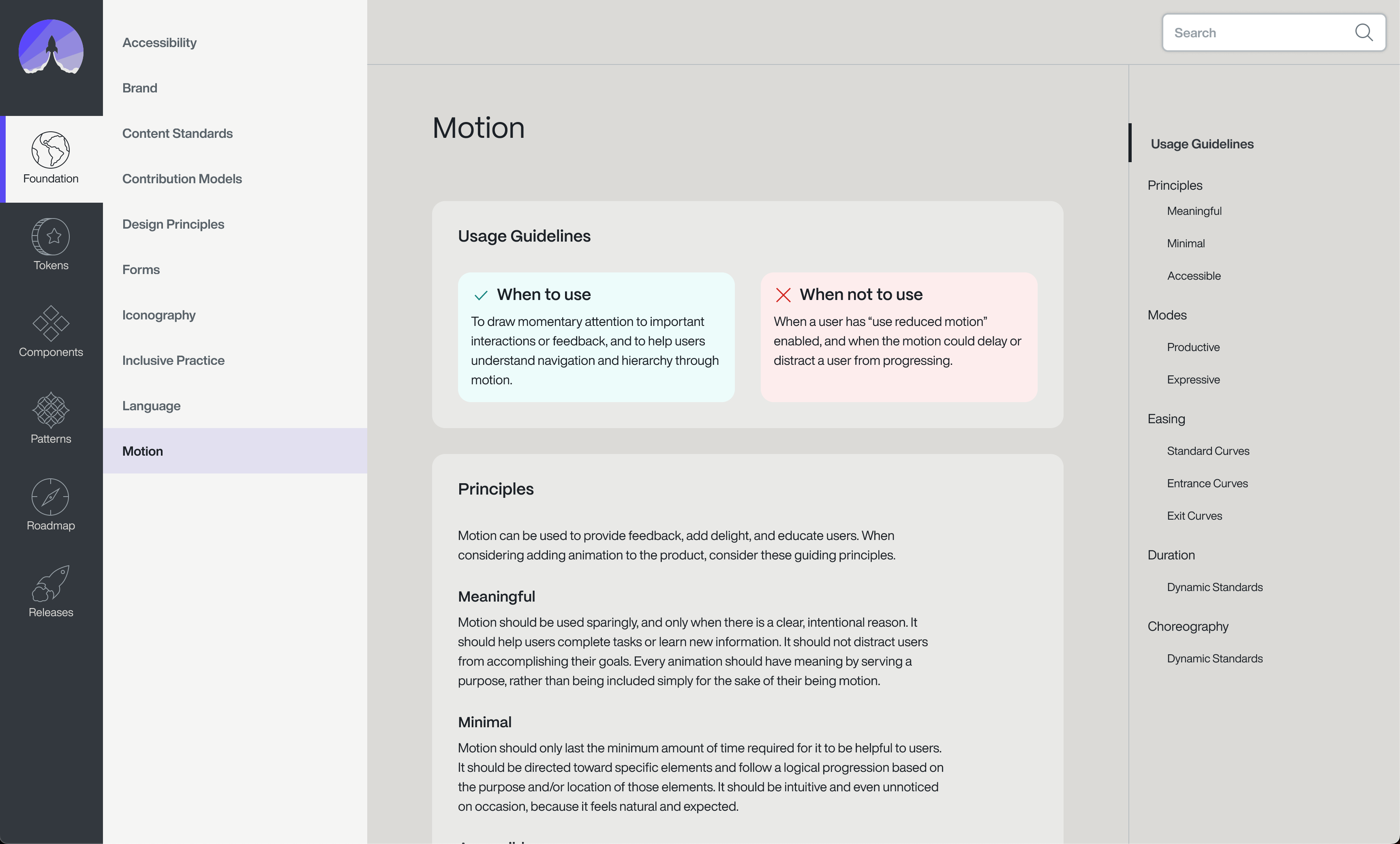 Design principles for the Apollo motion model